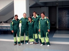Con el overol puesto